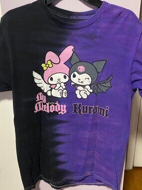 L Hot Topic Sanrio My Melody and Kuromi tie dye shirt